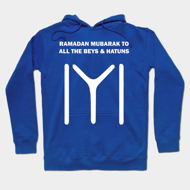 Ramadan Mubarak Kayi Flag Ertugrul Bey Kurulus Osman Drillis Ottoman Empire Turkey Istanbul Gift Hoodie by Amazing Arts